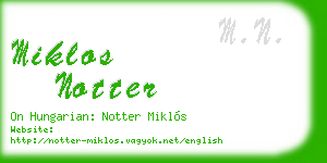 miklos notter business card